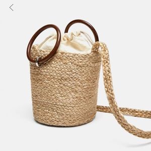 Zara tote with wooden handles